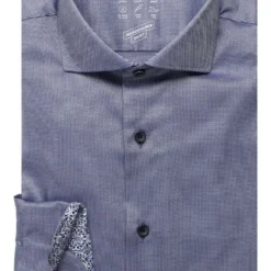 ETERNA Slim Fit Hemd Blau/weiss, Strukturiert