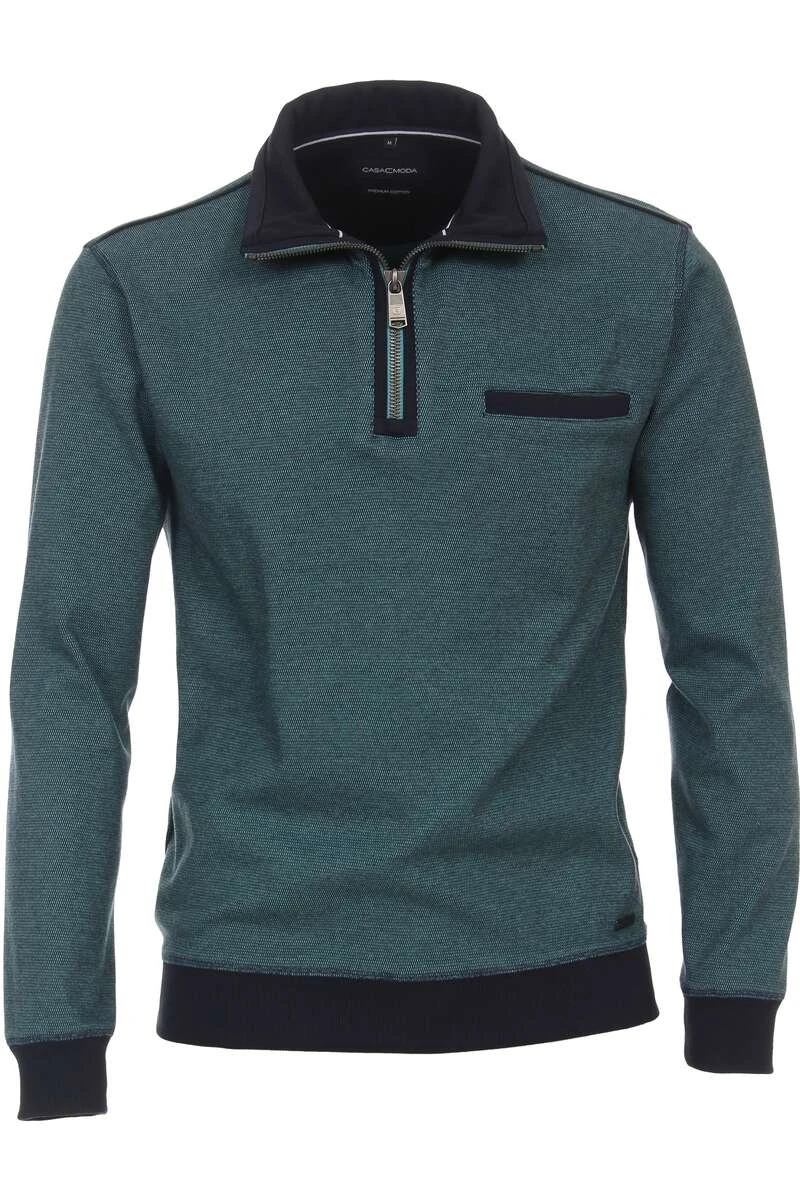 Casa Moda Casual Herren Strickjacke Zip Türkis 1 Casa Moda Casual Herren Strickjacke Zip Türkis