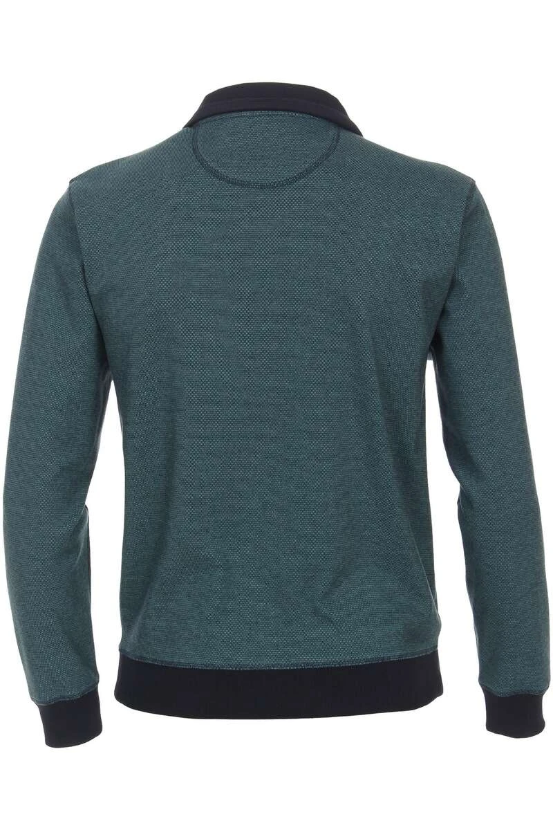 Casa Moda Casual Herren Strickjacke Zip Türkis 4 Casa Moda Casual Herren Strickjacke Zip Türkis – Bild 4