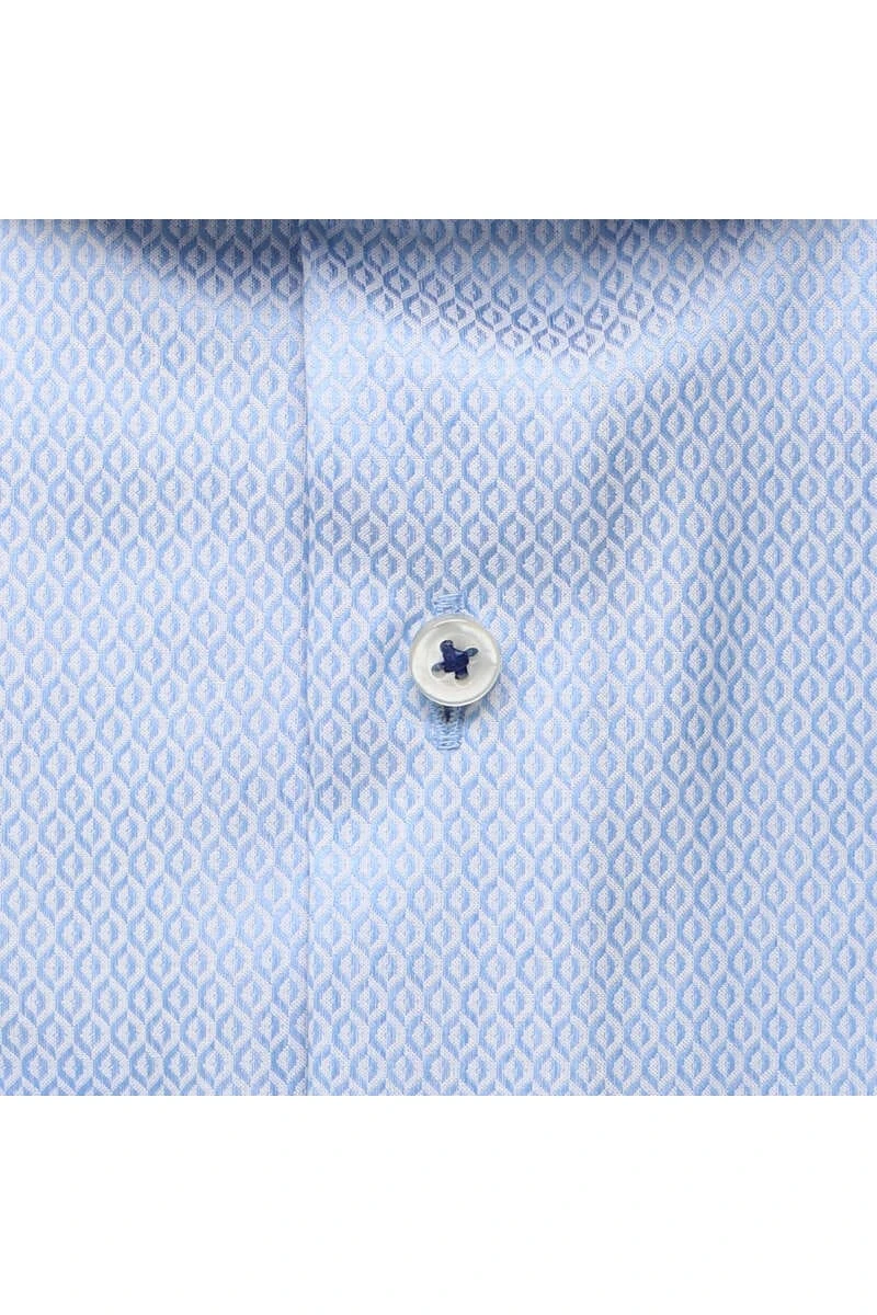 ETERNA 1863 Slim Fit Hemd Mittelblau, Strukturiert 4 ETERNA 1863 Slim Fit Hemd Mittelblau, Strukturiert – Bild 4
