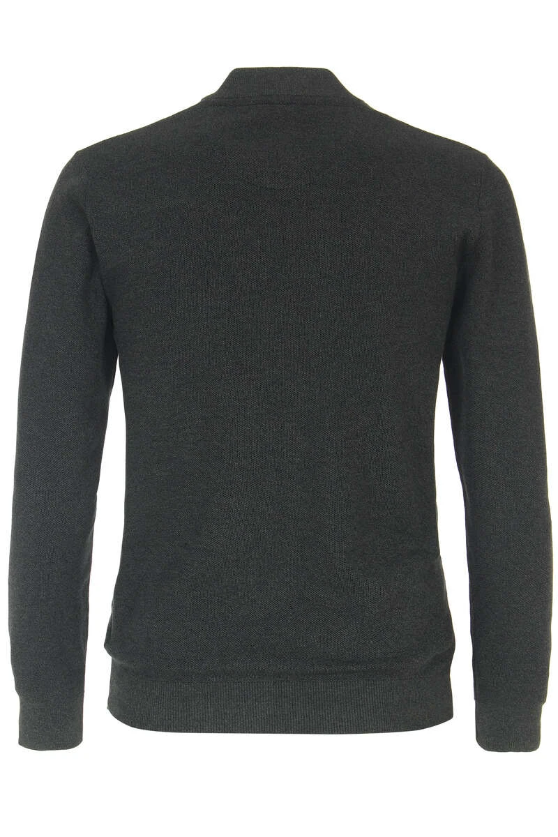 Casa Moda Casual Regular Fit Herren Strickjacke Zip Grün 3 Casa Moda Casual Regular Fit Herren Strickjacke Zip Grün – Bild 3