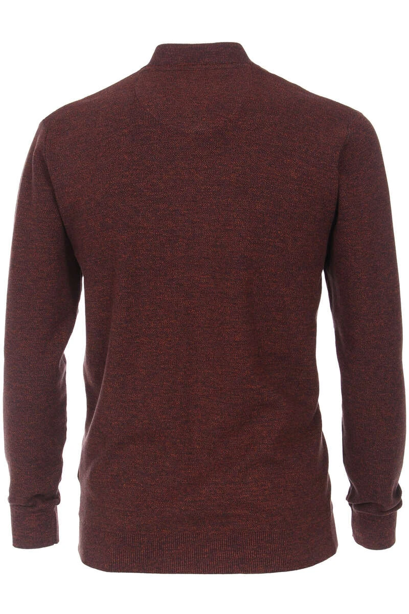 Casa Moda Herren Strickjacke Collegekragen Orange 4 Casa Moda Herren Strickjacke Collegekragen Orange – Bild 4