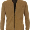 Casa Moda Casual Fit Herren Strickjacke Zip Gelb