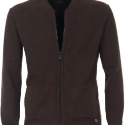 Casa Moda Casual Fit Herren Strickjacke Zip Beige