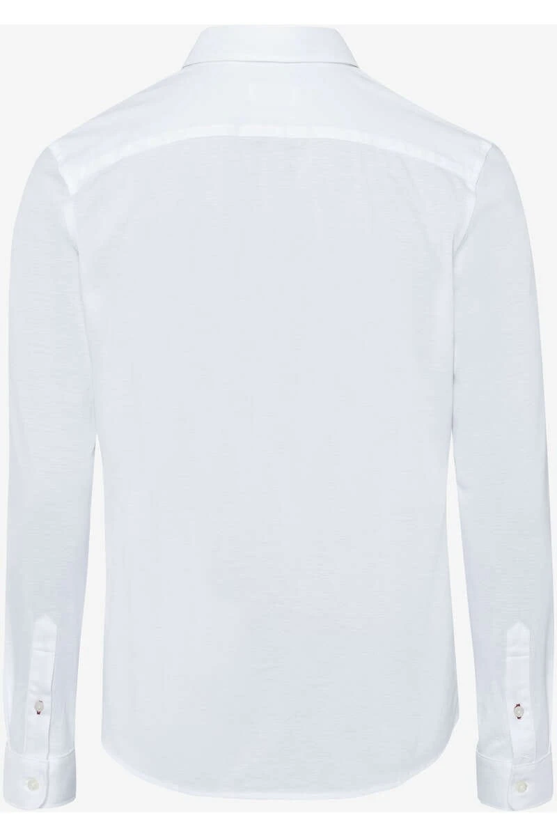 Brax Modern Fit Jerseyhemd Weiss, Einfarbig 3 Brax Modern Fit Jerseyhemd Weiss, Einfarbig – Bild 3