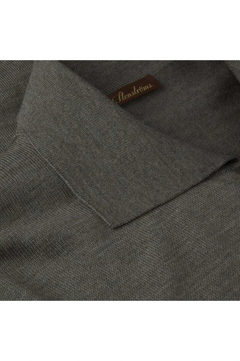 Stenströms Fitted Body CardiganKnopfleiste Dunkelgrün 3 Stenströms Fitted Body CardiganKnopfleiste Dunkelgrün – Bild 3