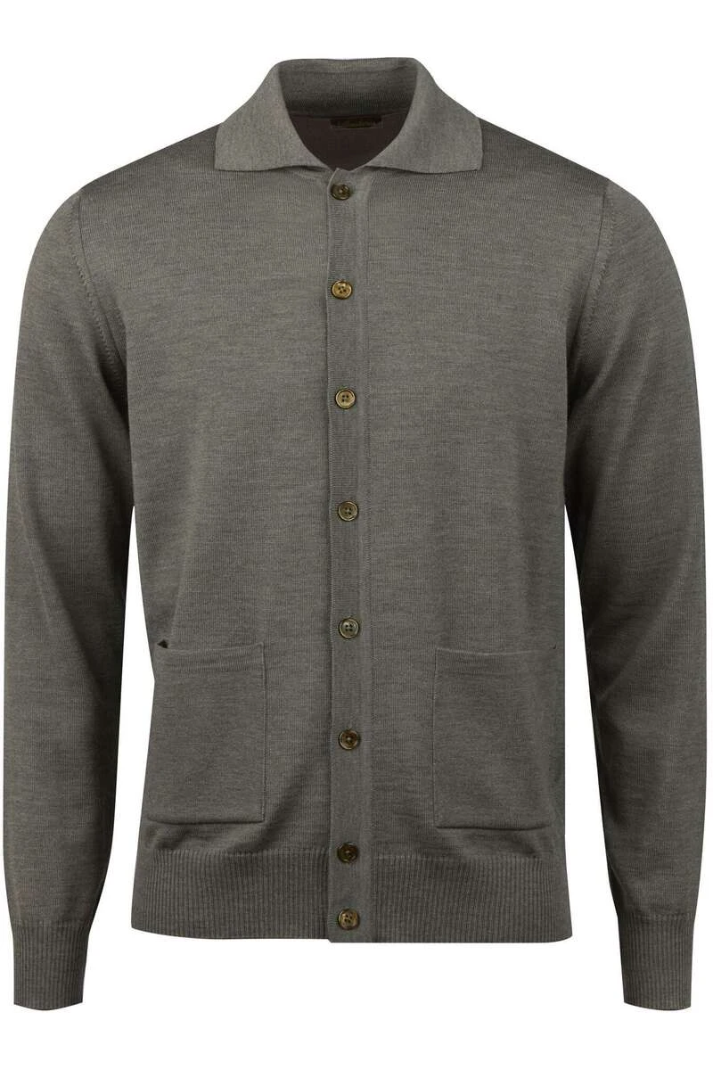 Stenströms Fitted Body CardiganKnopfleiste Dunkelgrün 1 Stenströms Fitted Body CardiganKnopfleiste Dunkelgrün