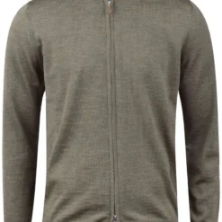 Stenströms Fitted Body CardiganZip Grau