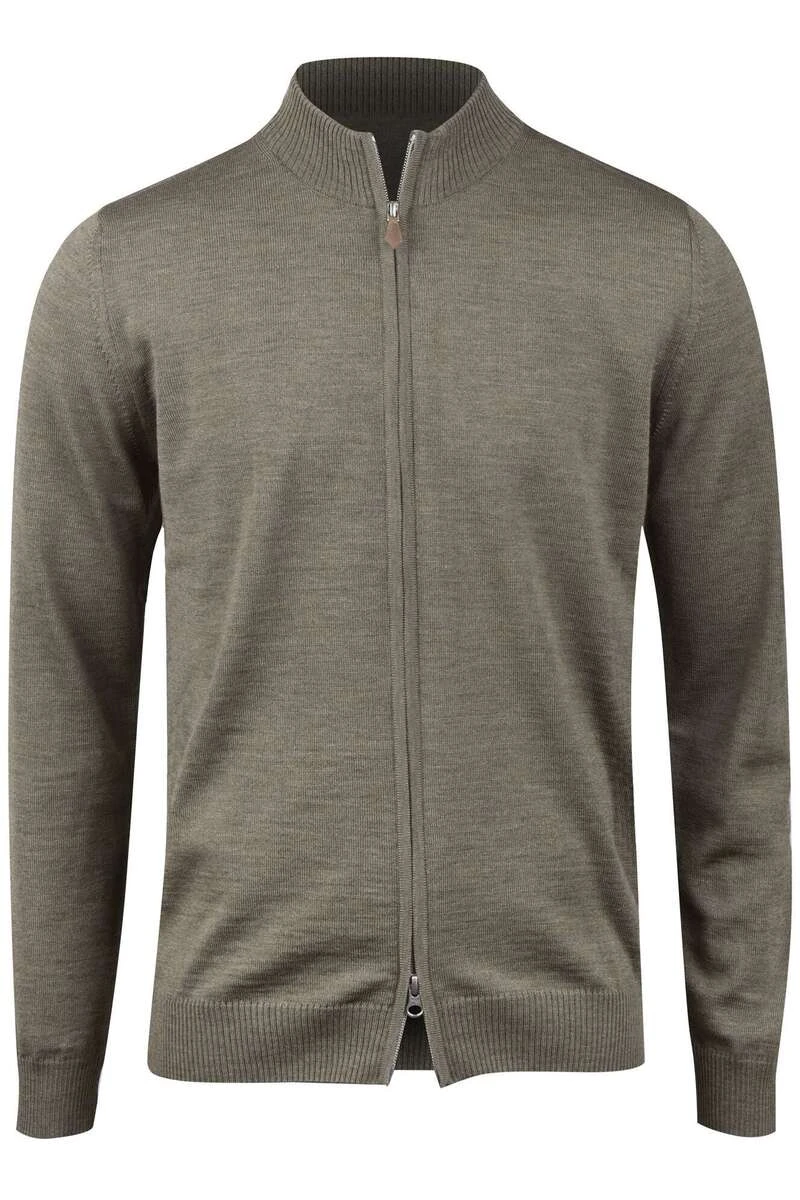 Stenströms Fitted Body CardiganZip Grau 1 Stenströms Fitted Body CardiganZip Grau