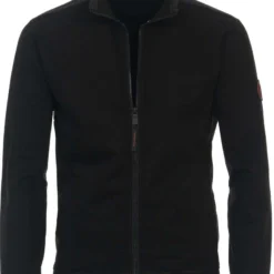 Casa Moda Casual Fit Herren Strickjacke Zip Schwarz