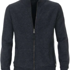 Casa Moda Casual Fit Herren Strickjacke Zip Blau
