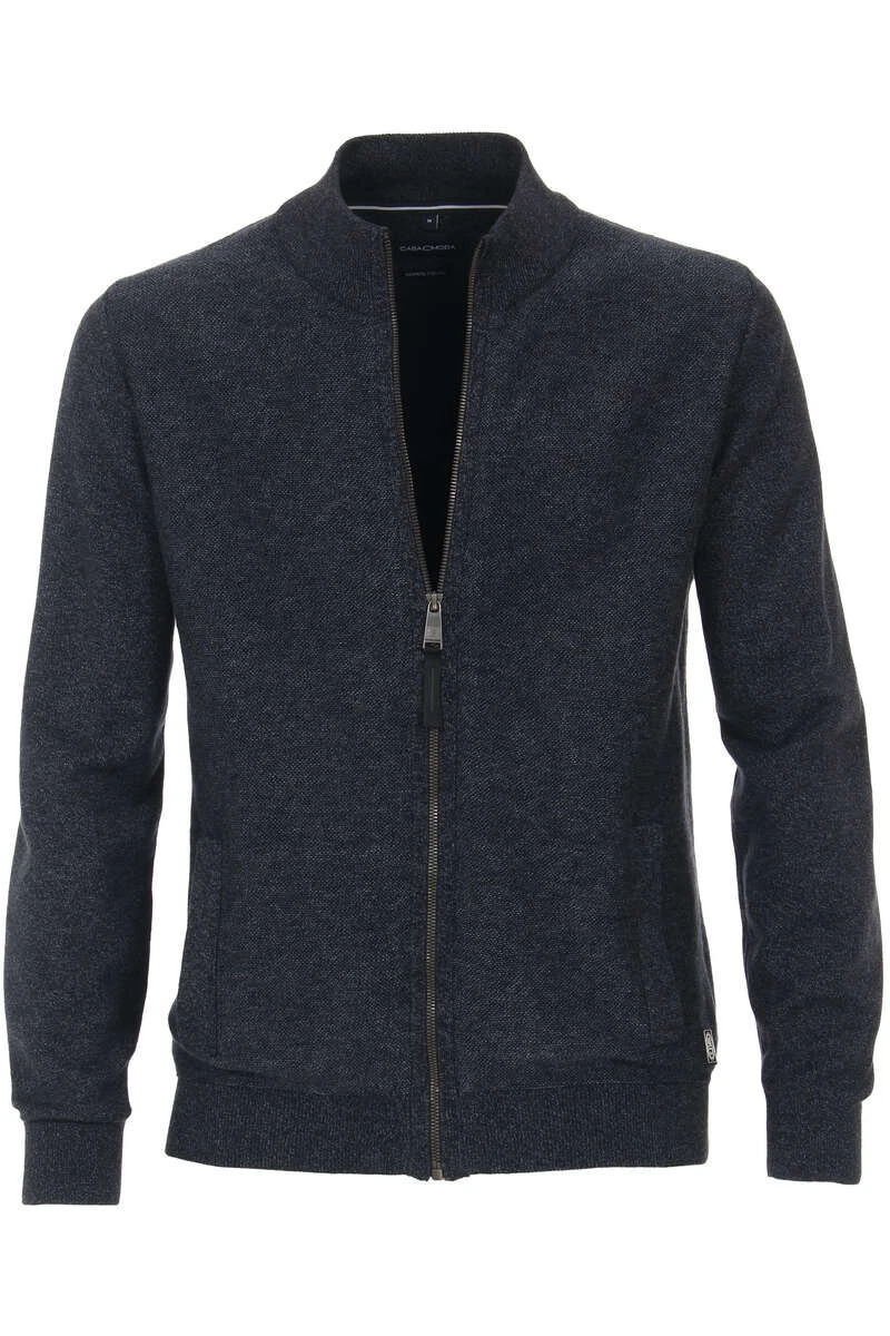 Casa Moda Casual Fit Herren Strickjacke Zip Blau 1 Casa Moda Casual Fit Herren Strickjacke Zip Blau