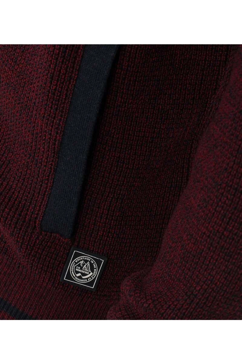 Casa Moda Casual Fit Herren Strickjacke Zip Weinrot 2 Casa Moda Casual Fit Herren Strickjacke Zip Weinrot – Bild 2