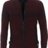Casa Moda Casual Fit Herren Strickjacke Zip Weinrot
