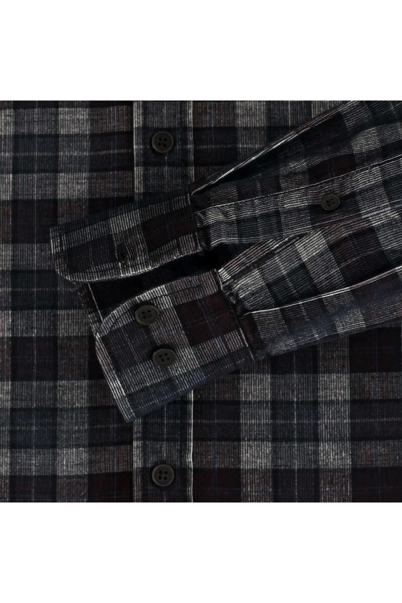 Casa Moda Casual Casual Fit Flanellhemd Grau, Kariert 3 Casa Moda Casual Casual Fit Flanellhemd Grau, Kariert – Bild 3