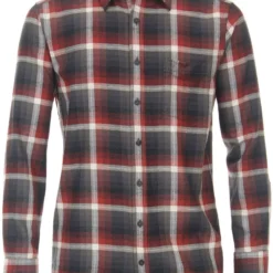 Casa Moda Casual Comfort Fit Hemd Orange, Gemustert