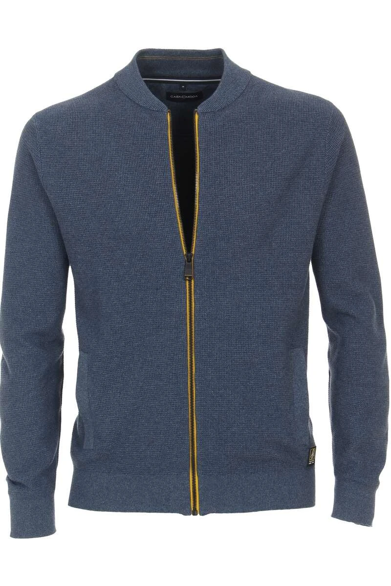 Casa Moda Casual Herren Strickjacke Zip Blau 1 Casa Moda Casual Herren Strickjacke Zip Blau