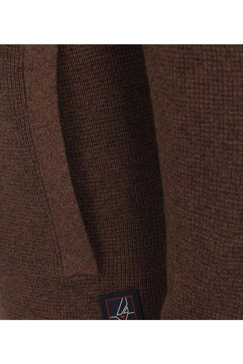 Casa Moda Casual Herren Strickjacke Zip Braun 2 Casa Moda Casual Herren Strickjacke Zip Braun – Bild 2