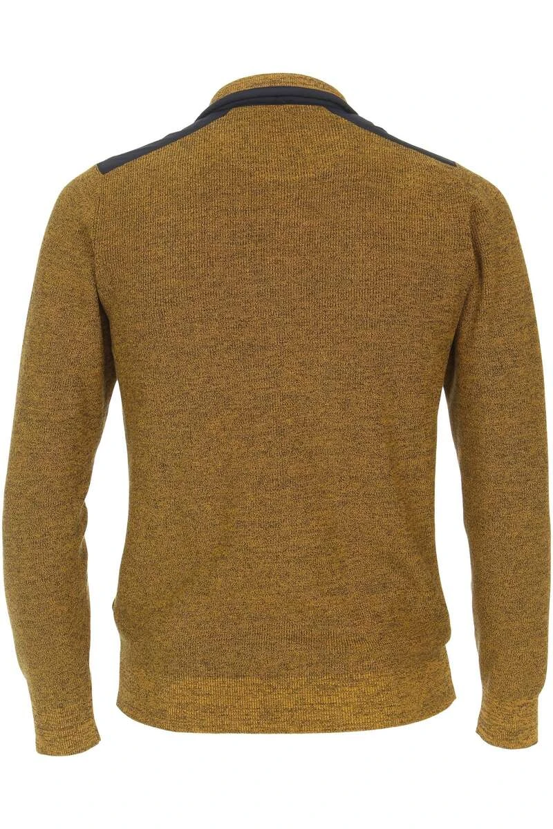 Casa Moda Casual Herren Strickjacke Zip Gelb 5 Casa Moda Casual Herren Strickjacke Zip Gelb – Bild 5