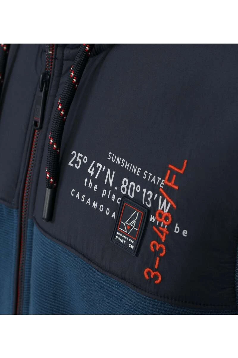 Casa Moda Casual Sweatjacke Mit Kapuze Kapuze Blau 4 Casa Moda Casual Sweatjacke Mit Kapuze Kapuze Blau – Bild 4