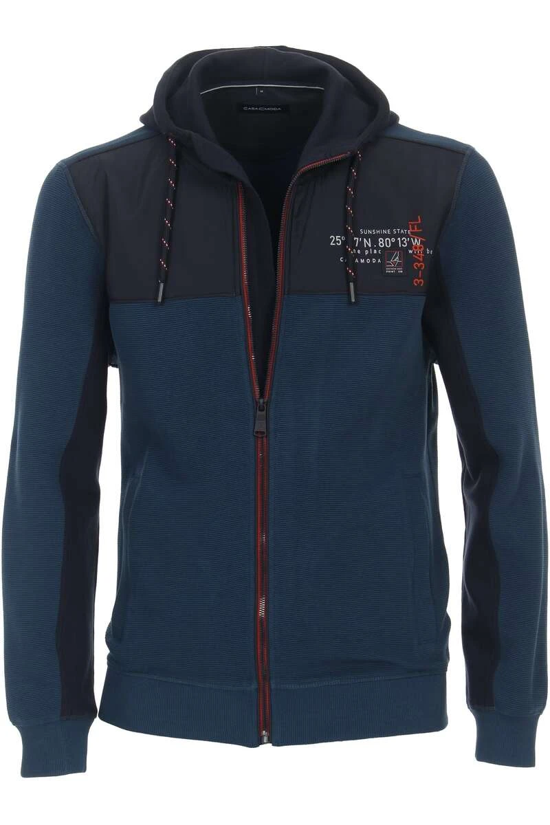 Casa Moda Casual Sweatjacke Mit Kapuze Kapuze Blau 1 Casa Moda Casual Sweatjacke Mit Kapuze Kapuze Blau