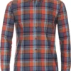 Casa Moda Casual Fit Hemd Orange, Kariert