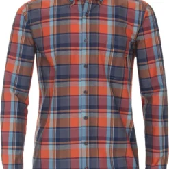Casa Moda Casual Fit Hemd Orange, Kariert