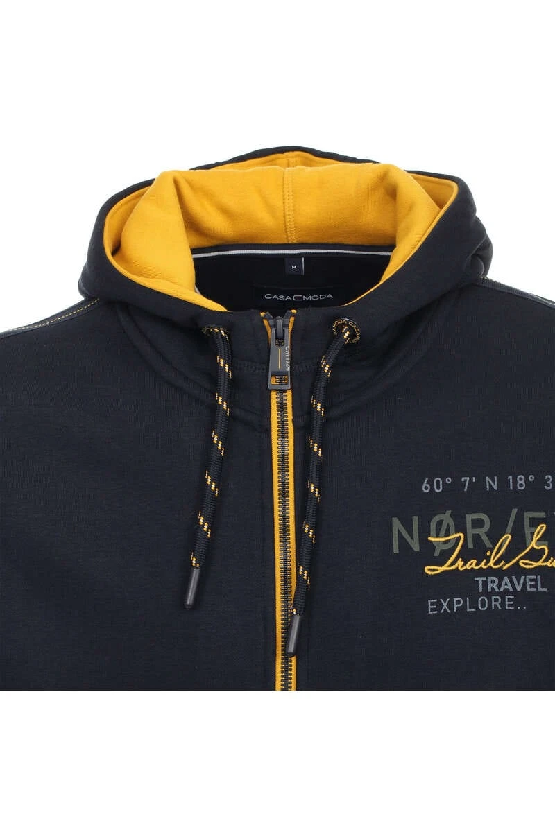 Casa Moda Casual Regular Fit Sweatjacke Mit Kapuze Kapuze Navy 2 Casa Moda Casual Regular Fit Sweatjacke Mit Kapuze Kapuze Navy – Bild 2