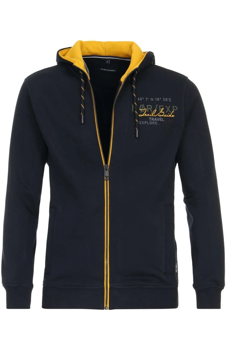 Casa Moda Casual Regular Fit Sweatjacke Mit Kapuze Kapuze Navy 1 Casa Moda Casual Regular Fit Sweatjacke Mit Kapuze Kapuze Navy