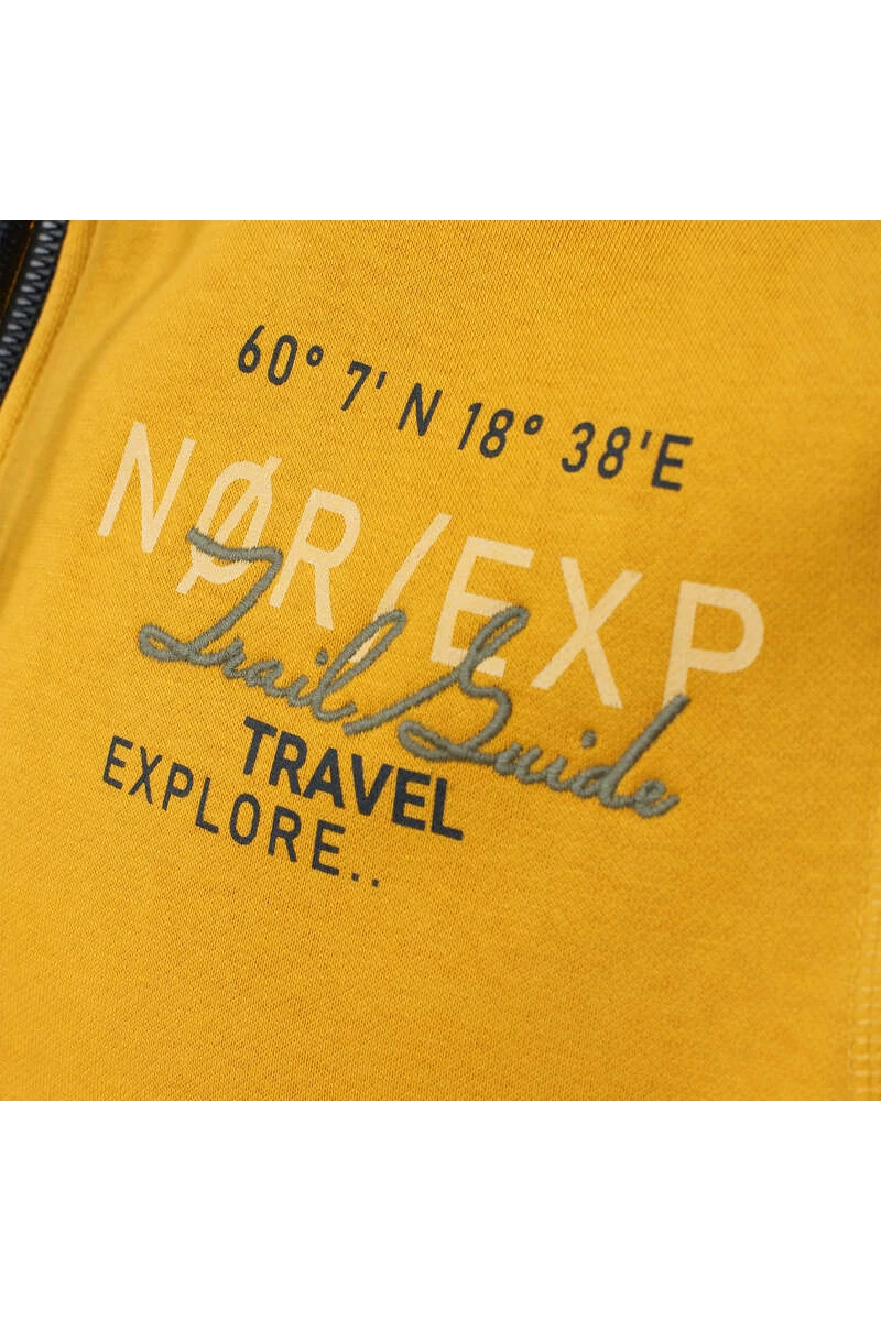 Casa Moda Casual Regular Fit Sweatjacke Mit Kapuze Kapuze Gelb 3 Casa Moda Casual Regular Fit Sweatjacke Mit Kapuze Kapuze Gelb – Bild 3