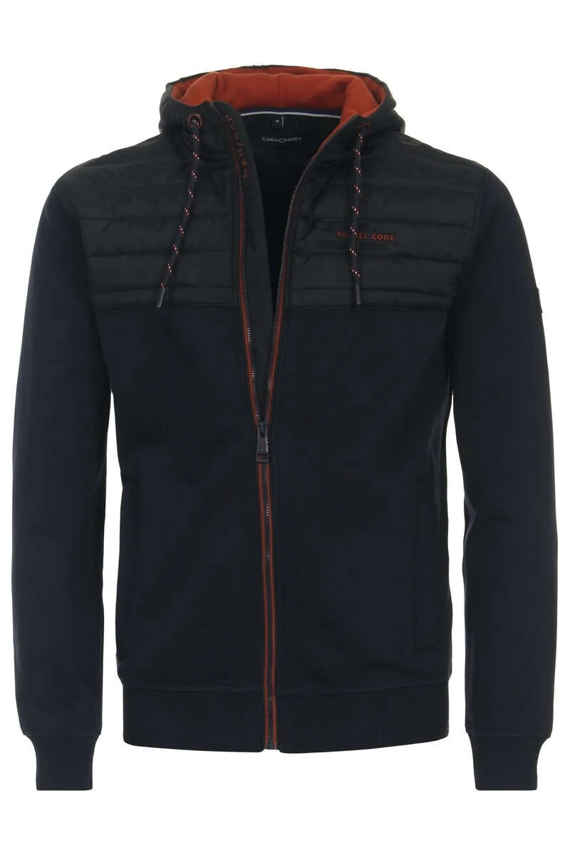 Casa Moda Casual Regular Fit Sweatjacke Mit Kapuze Kapuze Blau 1 Casa Moda Casual Regular Fit Sweatjacke Mit Kapuze Kapuze Blau