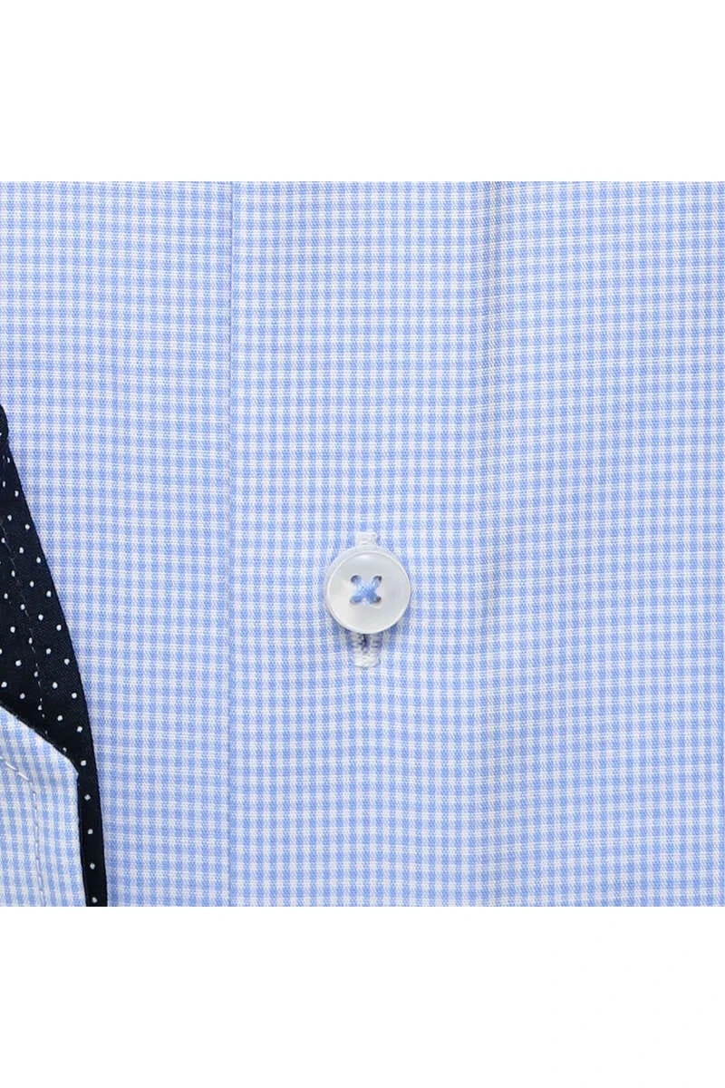 Seidensticker X-Slim Hemd Hellblau, Kariert 4 Seidensticker X-Slim Hemd Hellblau, Kariert – Bild 4