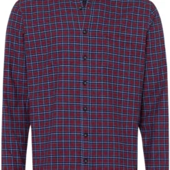 Brax Casual Modern Fit Flanellhemd Orangerot, Gemustert