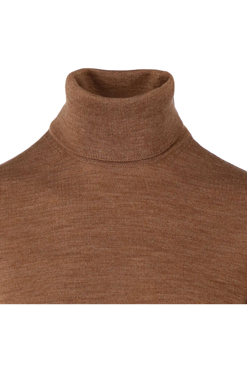MAERZ Modern Fit Herren Rollkragenpullover Braun 2 MAERZ Modern Fit Herren Rollkragenpullover Braun – Bild 2