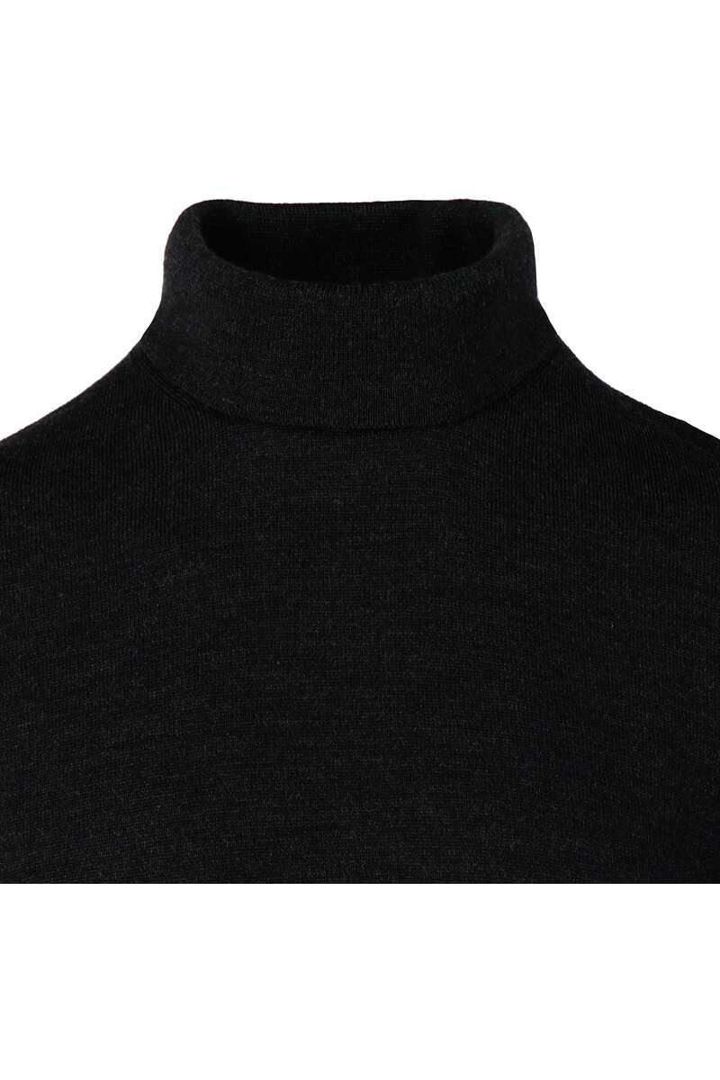 MAERZ Modern Fit Herren Rollkragenpullover Schwarz 2 MAERZ Modern Fit Herren Rollkragenpullover Schwarz – Bild 2