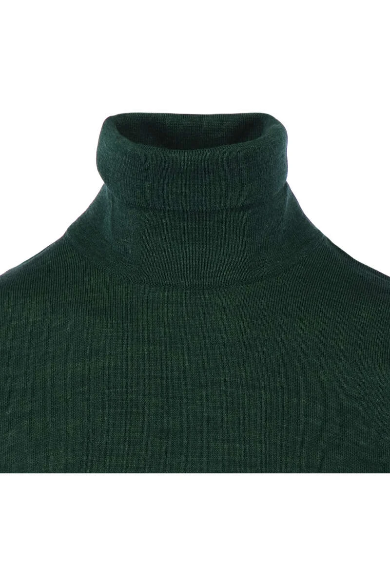 MAERZ Classic Fit Herren Rollkragenpullover Dunkelgrün 2 MAERZ Classic Fit Herren Rollkragenpullover Dunkelgrün – Bild 2