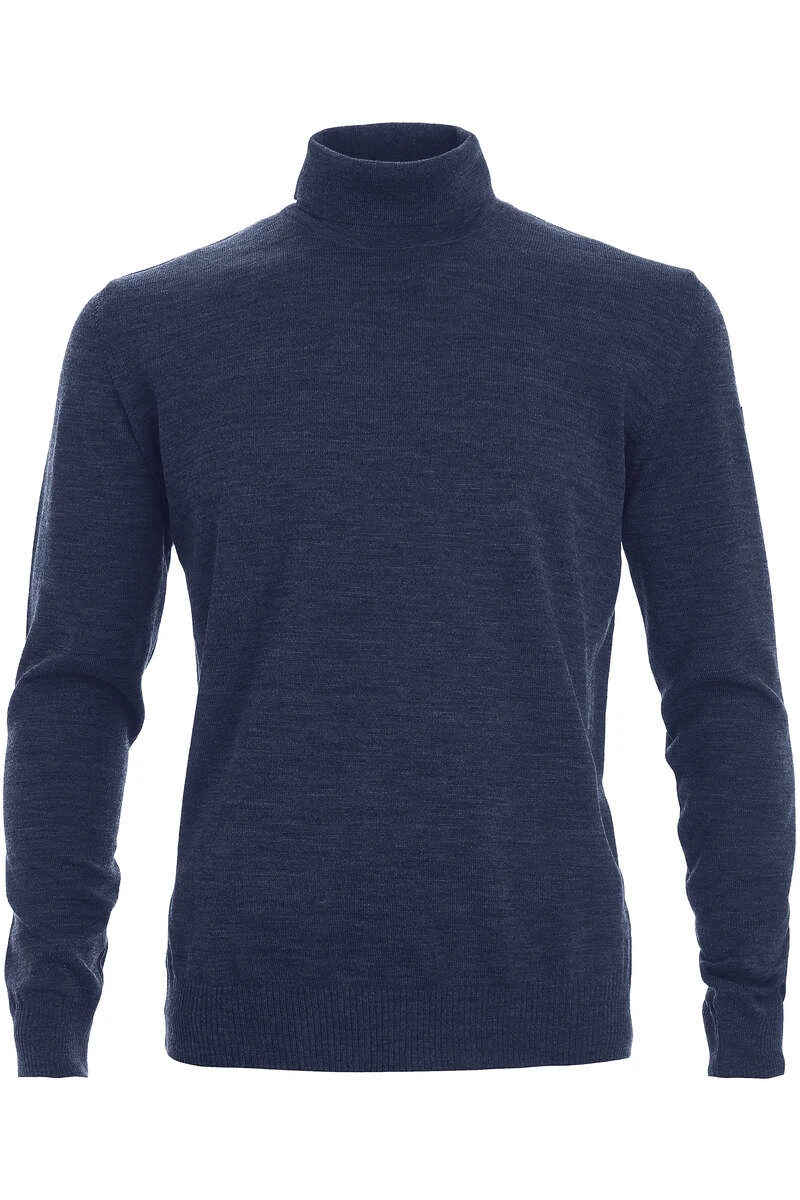 MAERZ Superwash Classic Fit Herren Rollkragenpullover Blau 1 MAERZ Superwash Classic Fit Herren Rollkragenpullover Blau