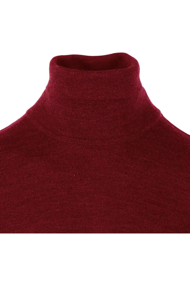 MAERZ Superwash Classic Fit Herren Rollkragenpullover Bordeauxweinrot 2 MAERZ Superwash Classic Fit Herren Rollkragenpullover Bordeauxweinrot – Bild 2