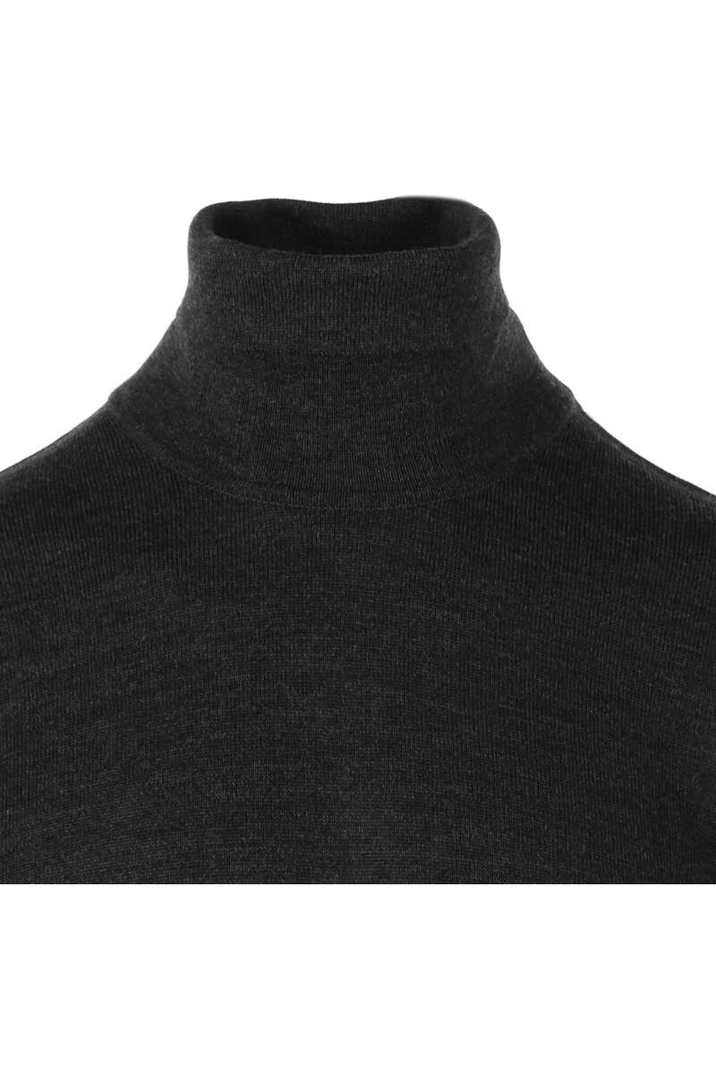 MAERZ Superwash Classic Fit Herren Rollkragenpullover Anthrazit 2 MAERZ Superwash Classic Fit Herren Rollkragenpullover Anthrazit – Bild 2