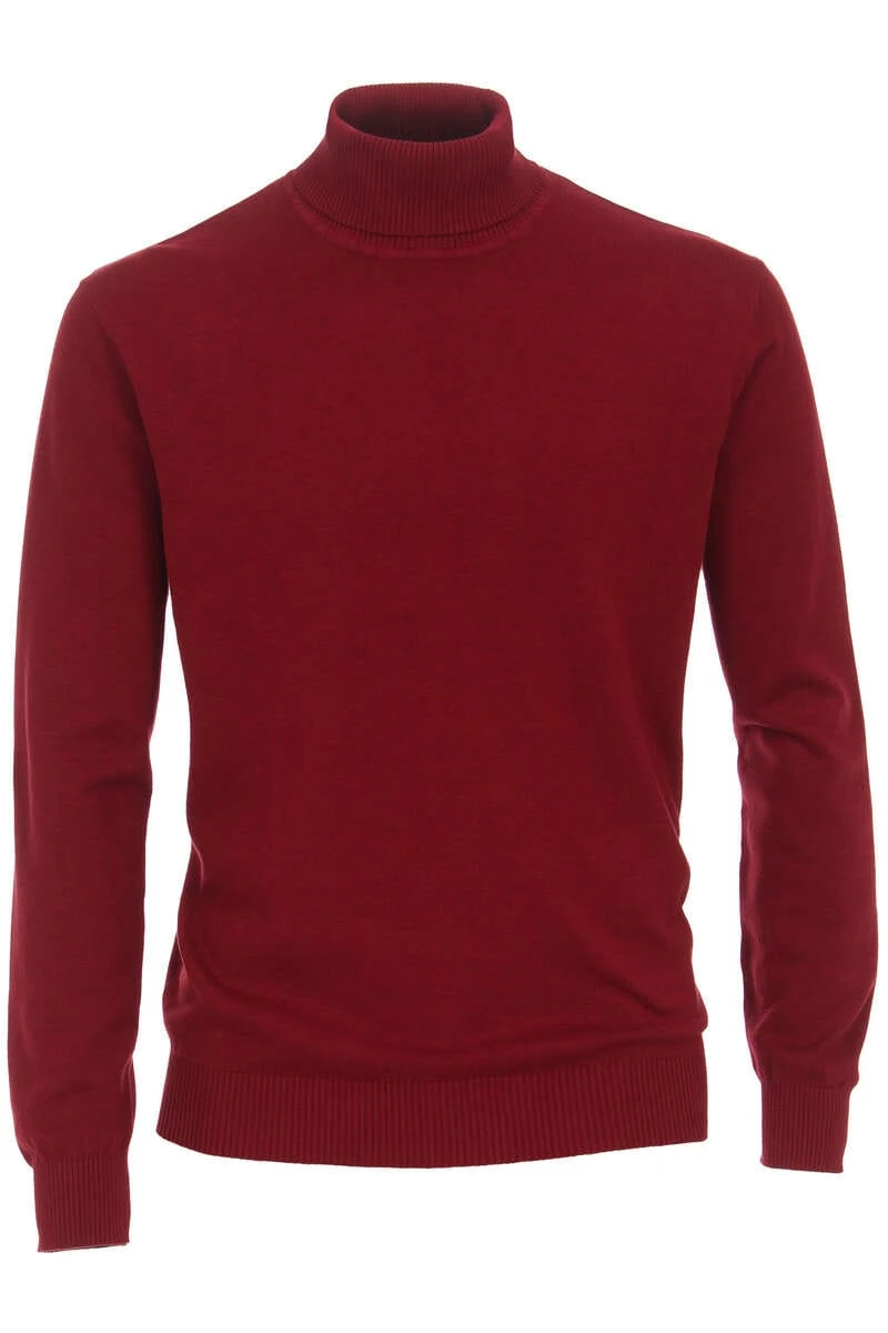 Redmond Casual Regular Fit Herren Rollkragenpullover Bordeaux 1 Redmond Casual Regular Fit Herren Rollkragenpullover Bordeaux