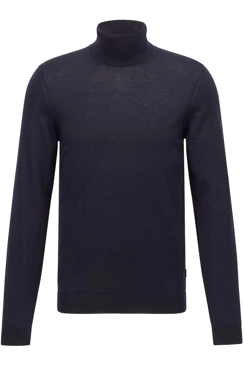 Hugo Boss BOSS Slim Fit Herren Rollkragenpullover Dunkelblau 1 Hugo Boss BOSS Slim Fit Herren Rollkragenpullover Dunkelblau