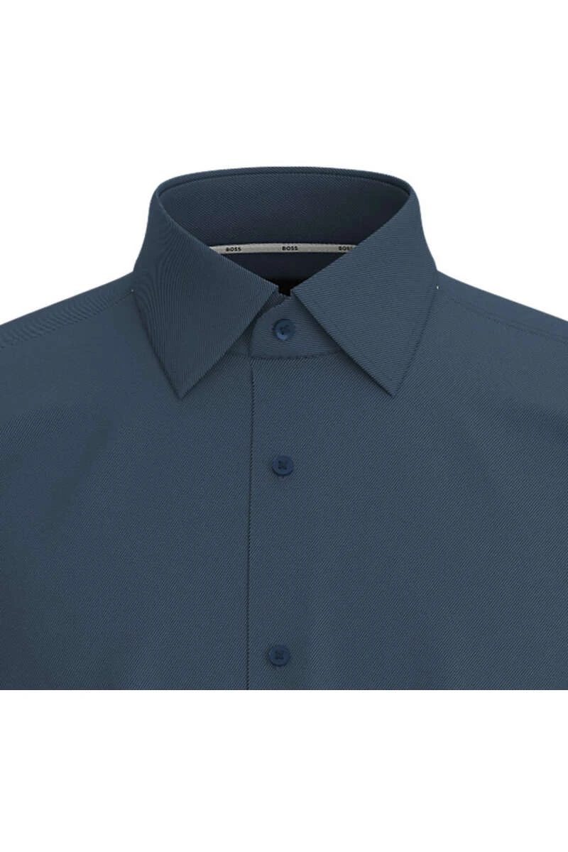 Hugo Boss BOSS Slim Fit Hemd Dunkelblau, Einfarbig 2 Hugo Boss BOSS Slim Fit Hemd Dunkelblau, Einfarbig – Bild 2