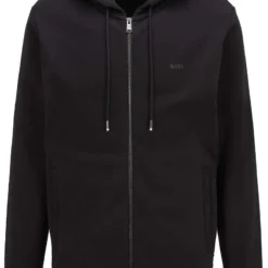 Hugo Boss BOSS Regular Fit Sweatjacke Mit Kapuze Schwarz
