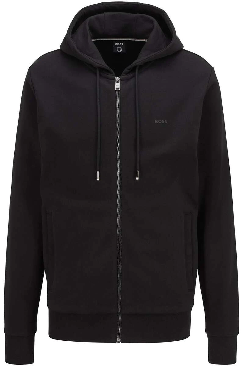 Hugo Boss BOSS Regular Fit Sweatjacke Mit Kapuze Schwarz 1 Hugo Boss BOSS Regular Fit Sweatjacke Mit Kapuze Schwarz