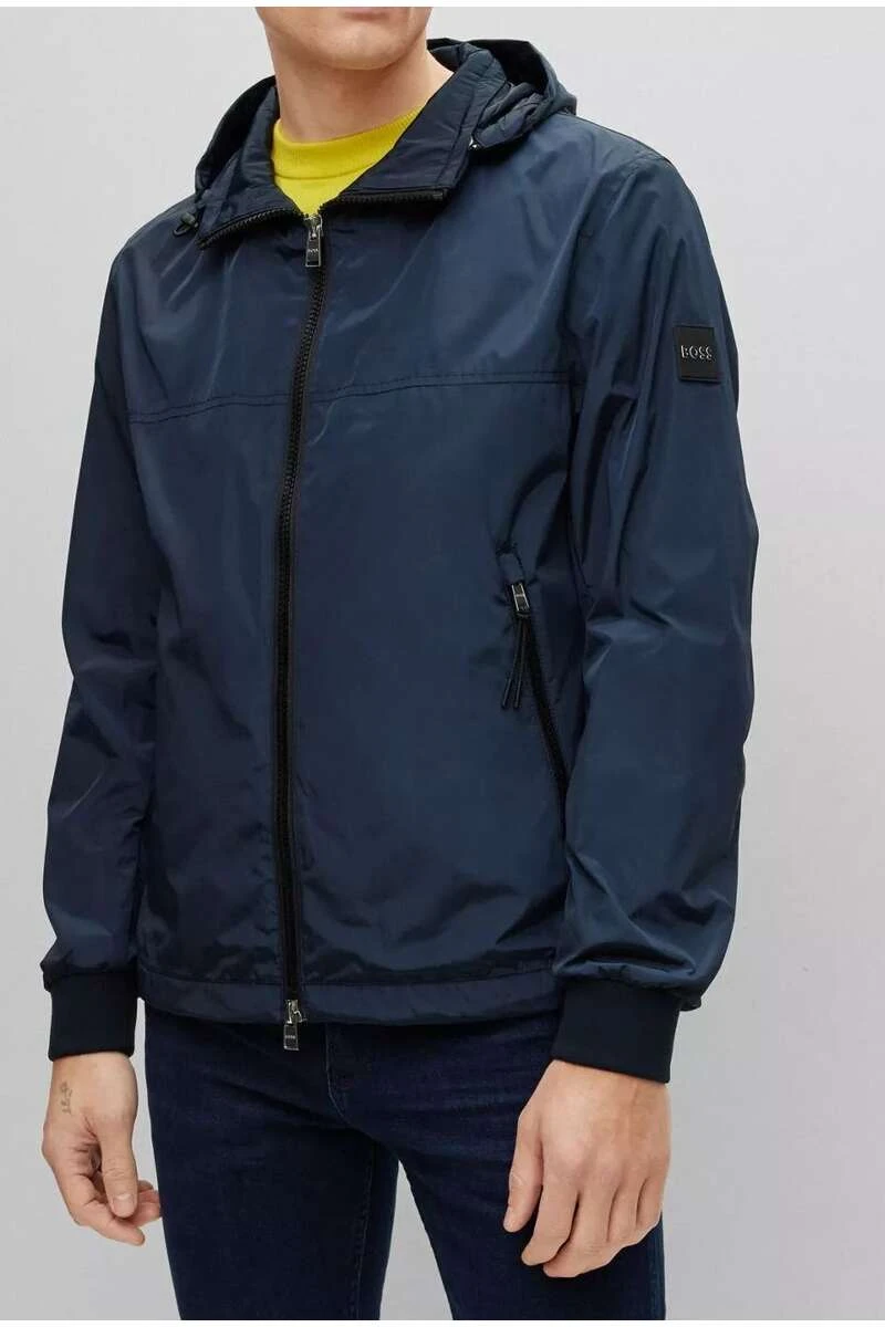 Hugo Boss BOSS Regular Fit Herren Jacke Dunkelblau 4 Hugo Boss BOSS Regular Fit Herren Jacke Dunkelblau – Bild 4