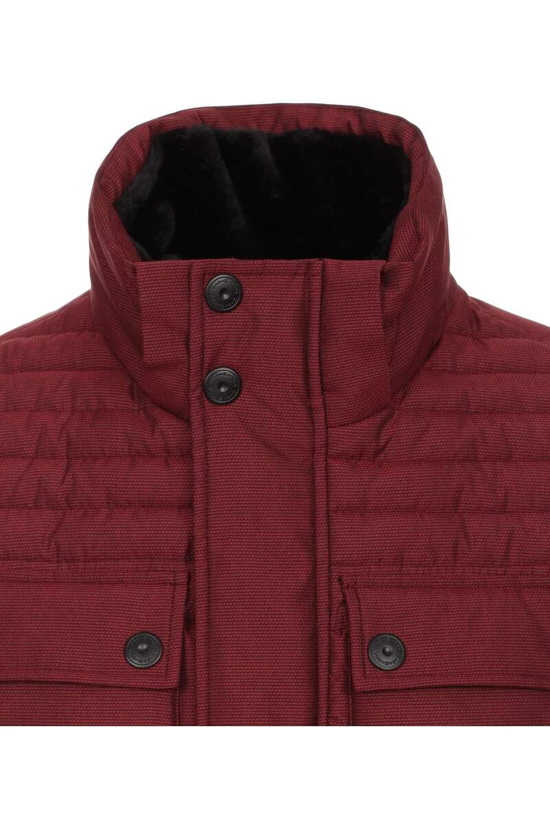Casa Moda Casual Fit Herren Parka Kapuze Bordeaux 2 Casa Moda Casual Fit Herren Parka Kapuze Bordeaux – Bild 2