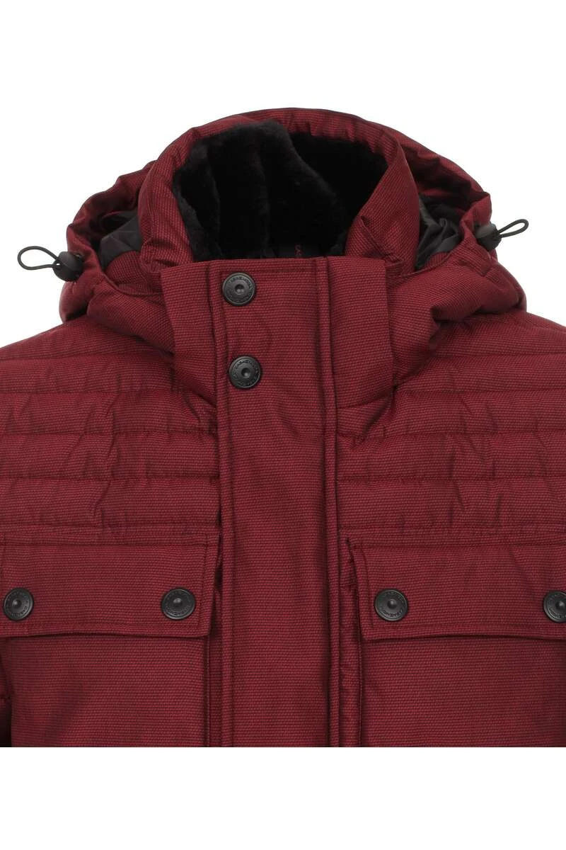 Casa Moda Casual Fit Herren Parka Kapuze Bordeaux 4 Casa Moda Casual Fit Herren Parka Kapuze Bordeaux – Bild 4