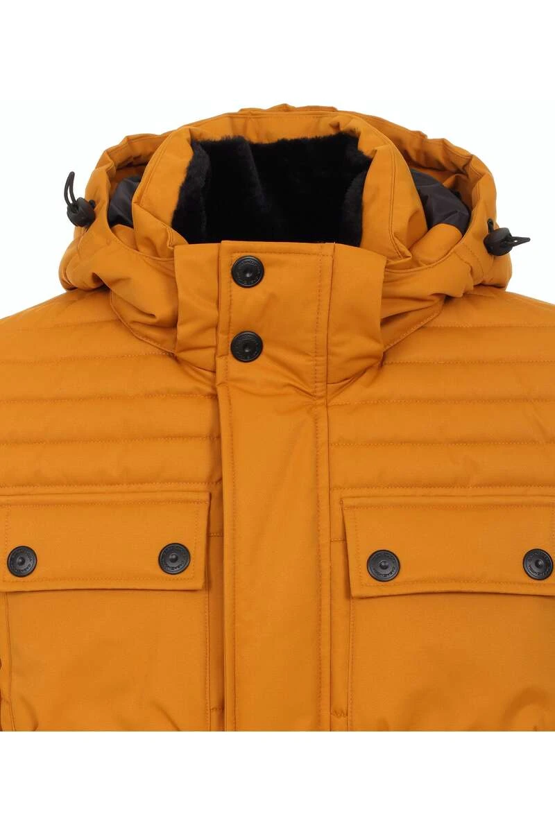 Casa Moda Casual Fit Herren Parka Kapuze Gelb 4 Casa Moda Casual Fit Herren Parka Kapuze Gelb – Bild 4