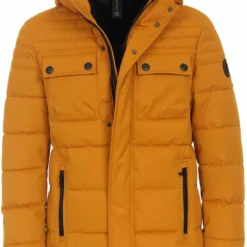Casa Moda Casual Fit Herren Parka Kapuze Gelb