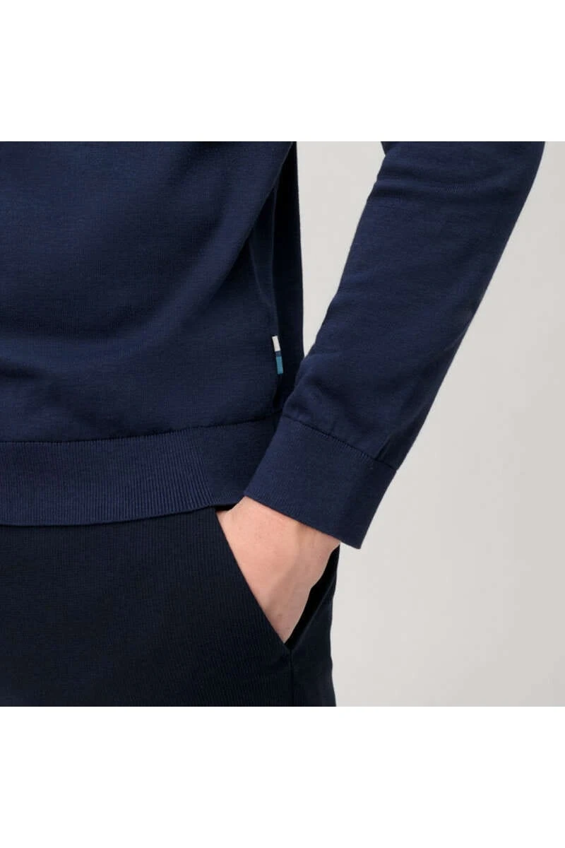 OLYMP Casual Modern Fit Herren Rollkragenpullover Marine 2 OLYMP Casual Modern Fit Herren Rollkragenpullover Marine – Bild 2